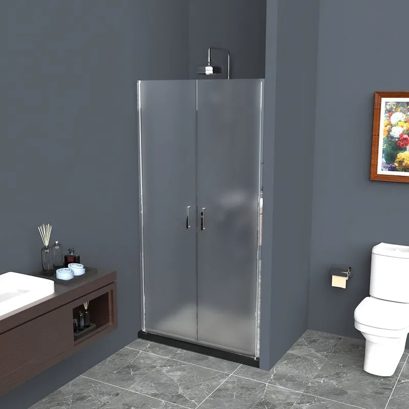 Душевая дверь в нишу BelBagno Uno B-2-100-P-Cr стекло текстурное Sancos — официальный сайт