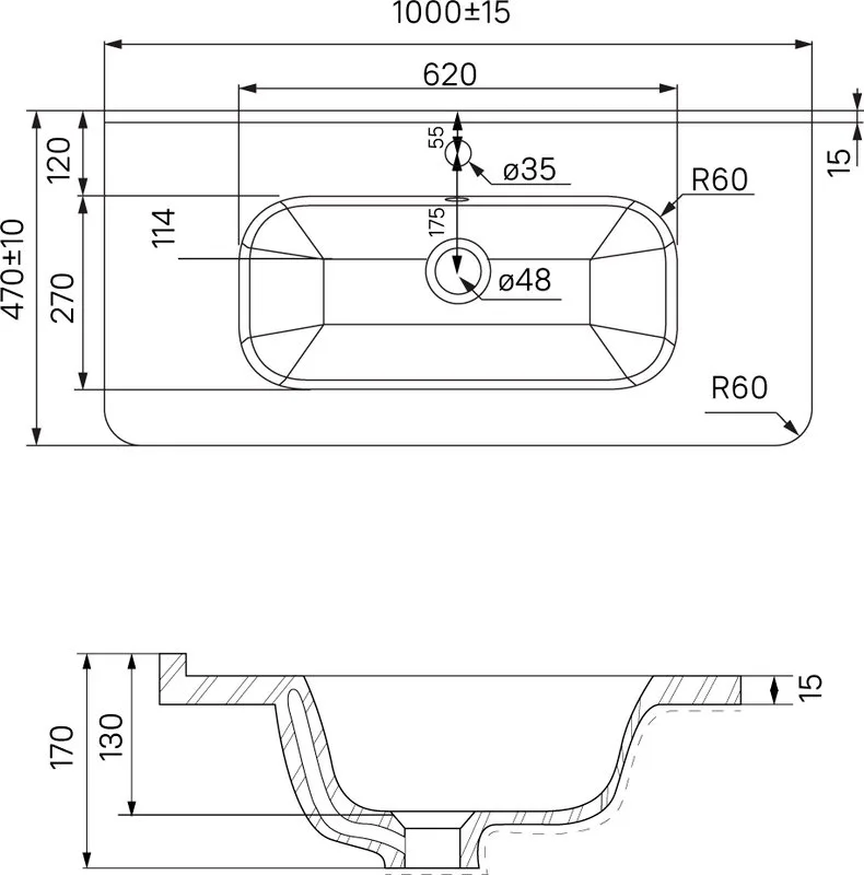 Мебельная раковина IDDIS 010 100 Sancos — официальный сайт