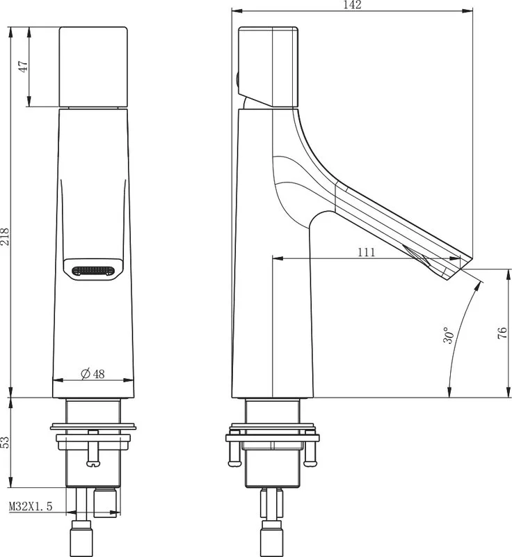 Смеситель для раковины Wonzon & Woghand WW-H010-CR хром Sancos — официальный сайт