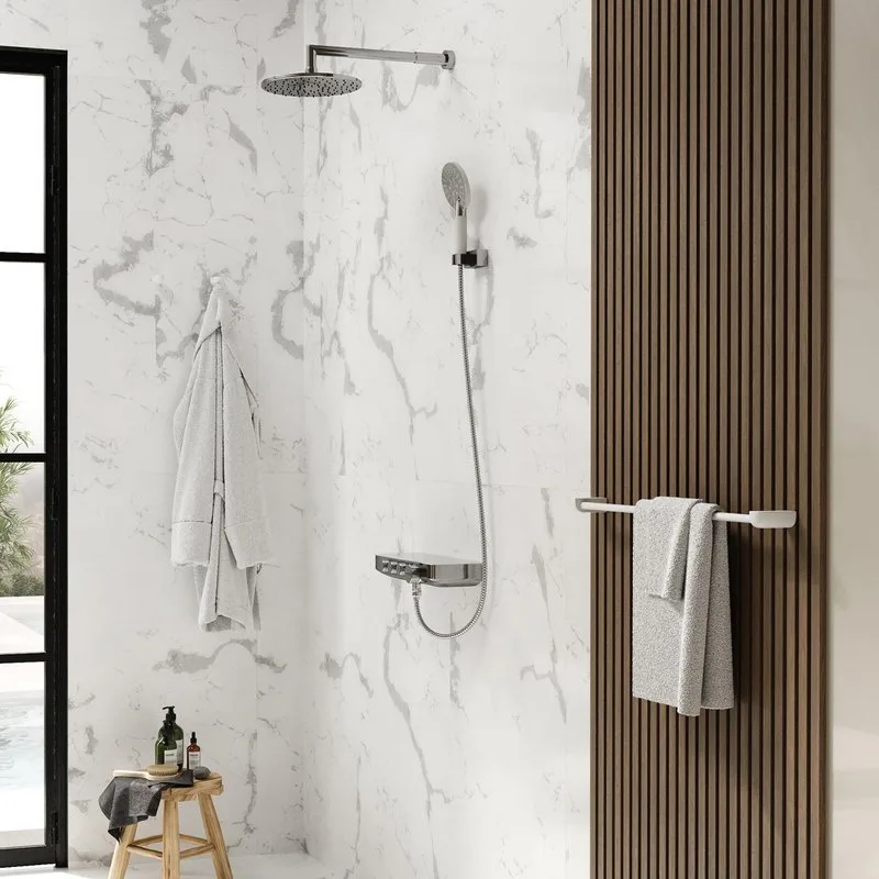 Термостатический смеситель Wasserkraft Mindel 8599 Thermo, для ванны с душем, хром Sancos — официальный сайт