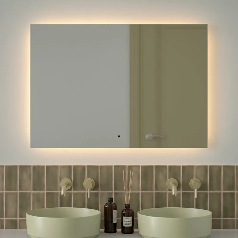 Зеркало Defesto Glow DF 2519RH 100х70 с LED-подсветкой, 3000 K, инфракрасный выключатель