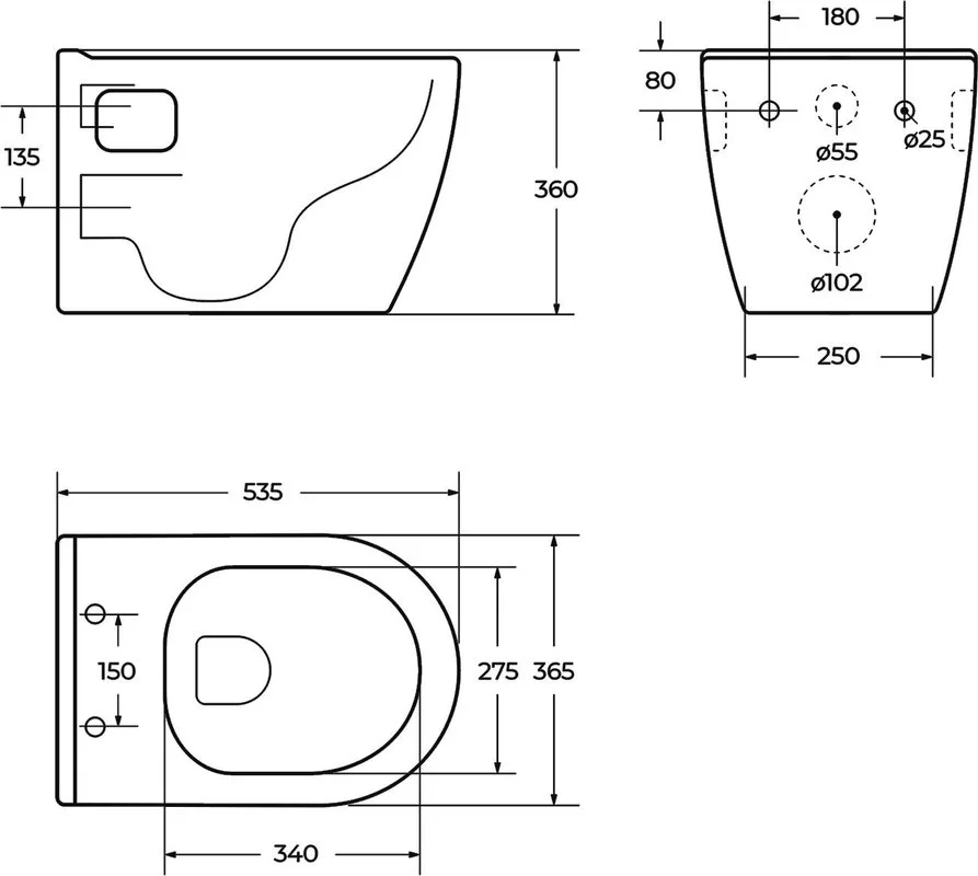 Унитаз подвесной BelBagno Loto BB070CHR/SC Sancos — официальный сайт