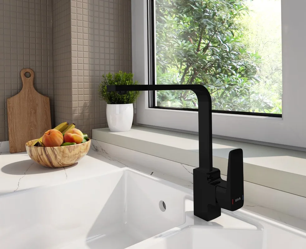 Смеситель для кухни VitrA Root Square A4275336EXP черный матовый Sancos — официальный сайт