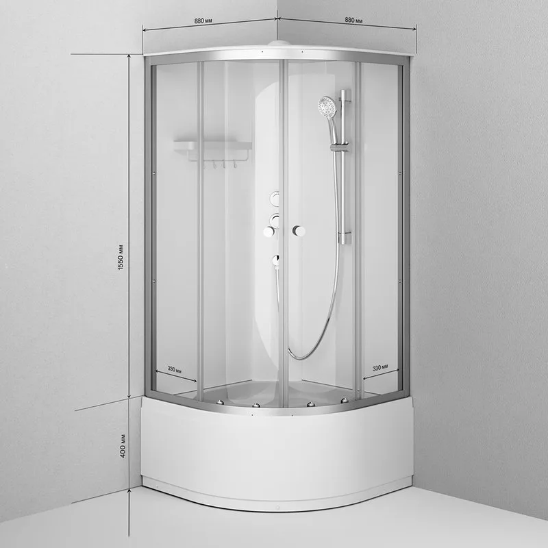 Душевая кабина AM.PM X-Joy Deep W94C-401A-090MT 90х90 см, высокий поддон, матовый хром Sancos — официальный сайт