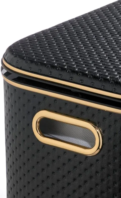 Корзина для белья Geralis PBG-Bb черная, золото, стандартная Sancos — официальный сайт