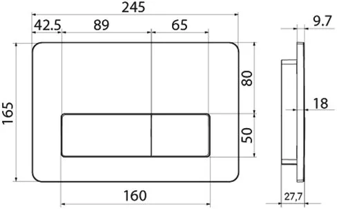 Кнопка смыва IDDIS Unifix UNI80M0i77 хром матовый Sancos — официальный сайт