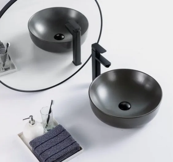 Накладная раковина BelBagno BB1315-H311 серая матовая Sancos — официальный сайт