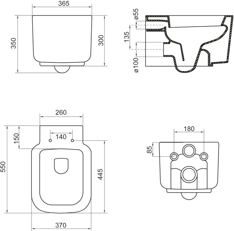 Унитаз подвесной BelBagno Vaso BB127CH Sancos — официальный сайт