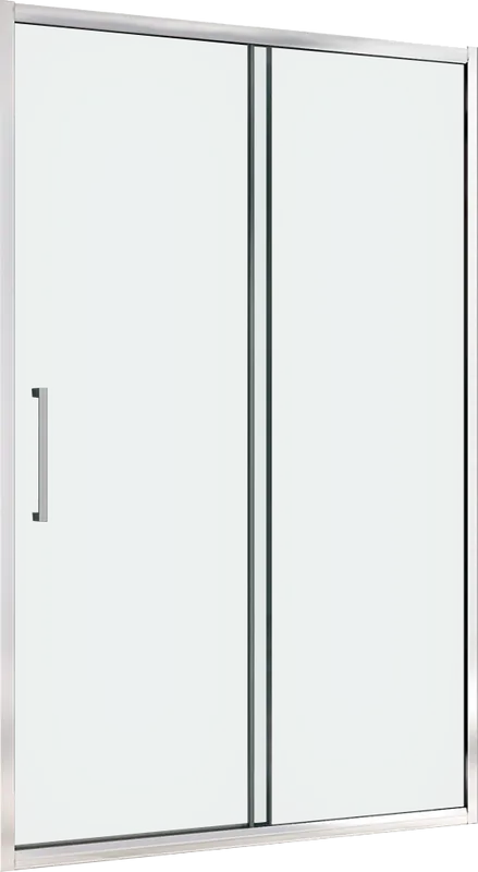 Душевая дверь в нишу Abber Schwarzer Diamant AG30130H 130 см, профиль хром, стекло прозрачное Sancos — официальный сайт