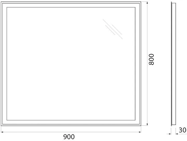 Зеркало BelBagno SPC-GRT-900-800-LED-BTN Sancos — официальный сайт