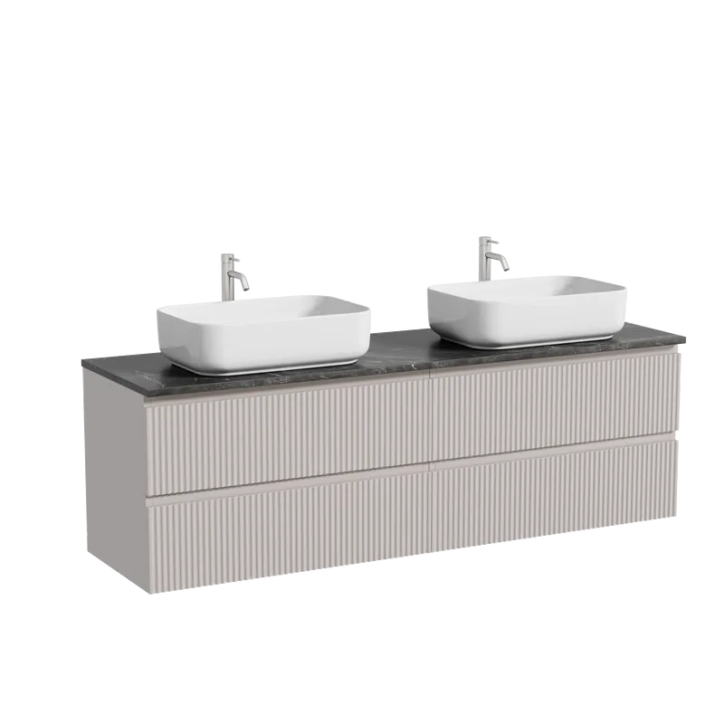 Тумба с раковиной Sancos Snob R 160 doha soft, столешница черный мрамор TT160A1X, раковина CN5043 Sancos — официальный сайт