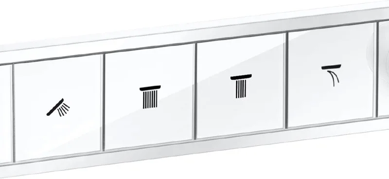 Термостатический смеситель встраиваемый Hansgrohe RainSelect 15382700, для душа, белый матовый Sancos — официальный сайт