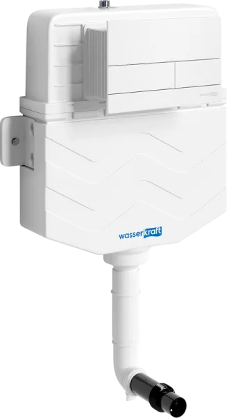 Смывной бачок скрытого монтажа Wasserkraft Aller 10TLT.031.ME.WM04, с кнопкой смыва матовой белой