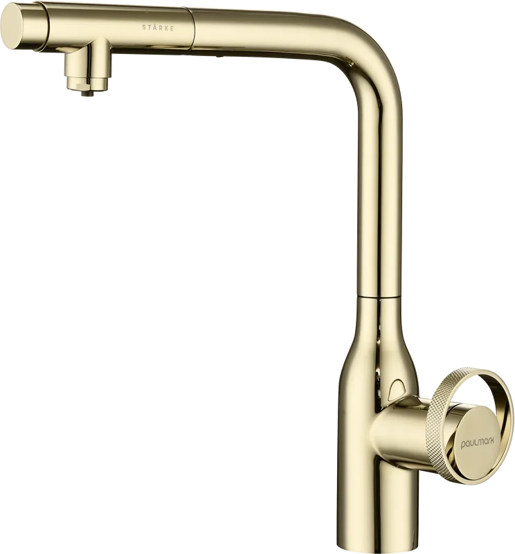 Смеситель для кухни Paulmark Urban Ur213104-G золото Sancos — официальный сайт