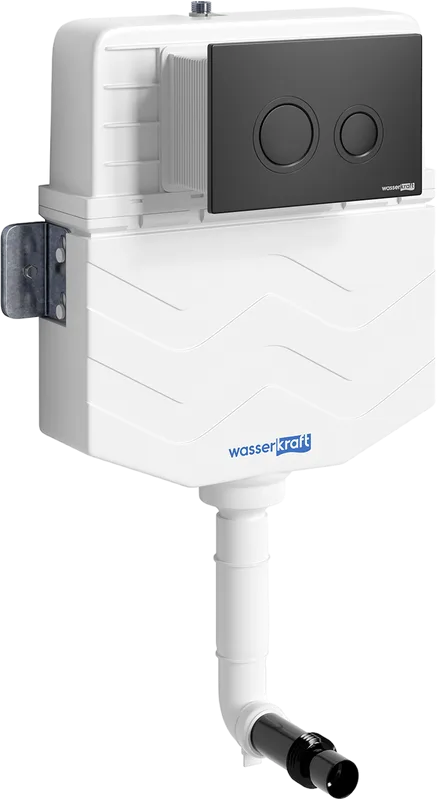 Смывной бачок скрытого монтажа Wasserkraft Aller 10TLT.031.ME.MB01, с кнопкой смыва черной матовой Sancos — официальный сайт
