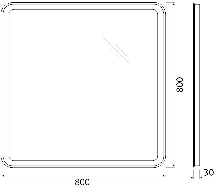 Зеркало BelBagno SPC-MAR-800-800-LED-BTN Sancos — официальный сайт