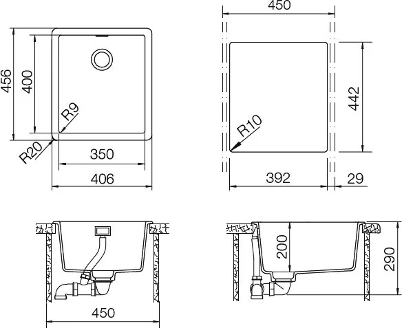 Мойка кухонная Schock Greenwich 700897 45 Cristadur магма Sancos — Оригинал