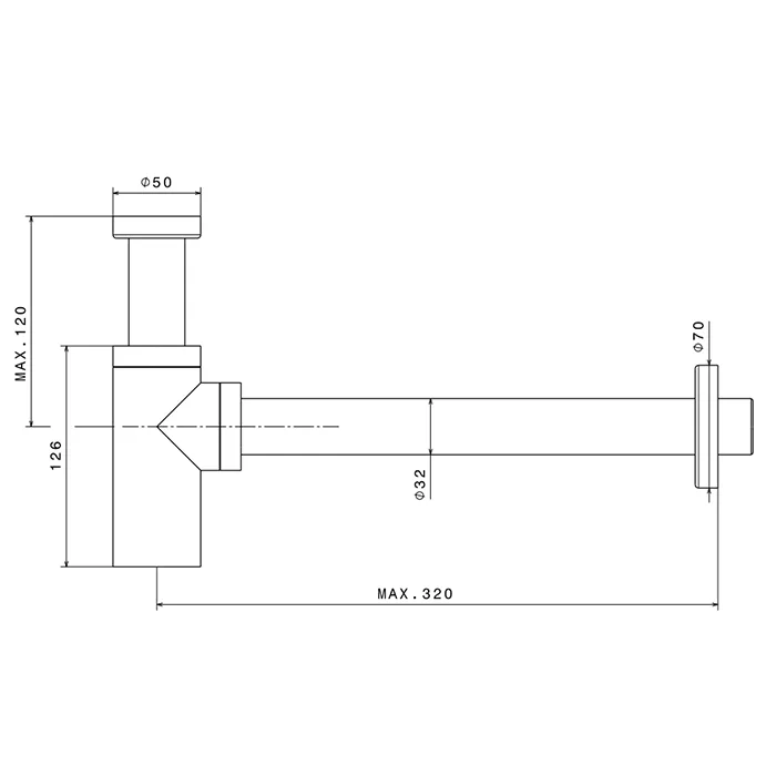 Сифон для раковины Newform X-Steel 316 244X.59.064, оружейная сталь Sancos — официальный сайт