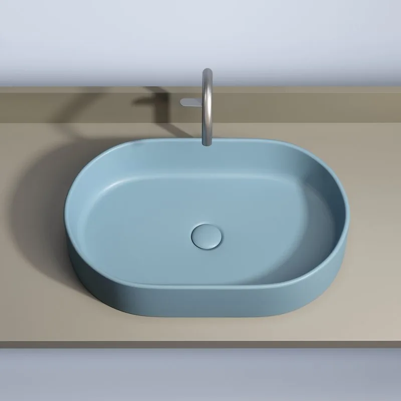 Накладная раковина Ceramicanova Element CN6048ML голубая матовая Sancos — официальный сайт