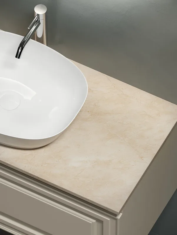 Тумба с раковиной Sancos Very 100 см, beige soft, столешница бежевая, раковина CN5005 Sancos — официальный сайт
