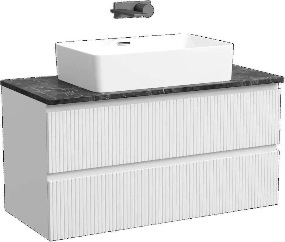 Тумба с раковиной Sancos Snob T 100 см, bianco, столешница черный мрамор, раковина CN5025 Sancos — официальный сайт
