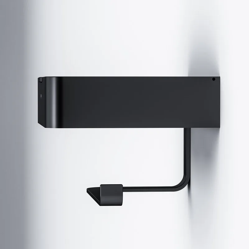 Держатель туалетной бумаги AM.PM Inspire 2.0 AA50A341522 с полкой для телефона и контейнером, черный Sancos — официальный сайт