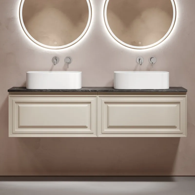Тумба с раковиной Sancos Very 160 beige soft, столешница черный мрамор TT160A1, раковина CN6052 Sancos — официальный сайт