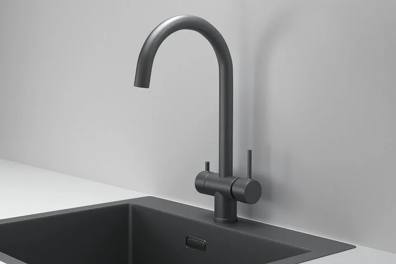 Смеситель для кухни Granula Kitchen Space 7104, графит матовый Sancos — официальный сайт