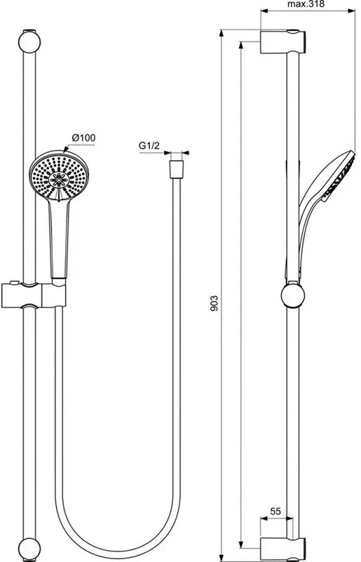 Комплект для ванной Ideal Standard CERATHERM T100 (3 в 1) Sancos — официальный сайт