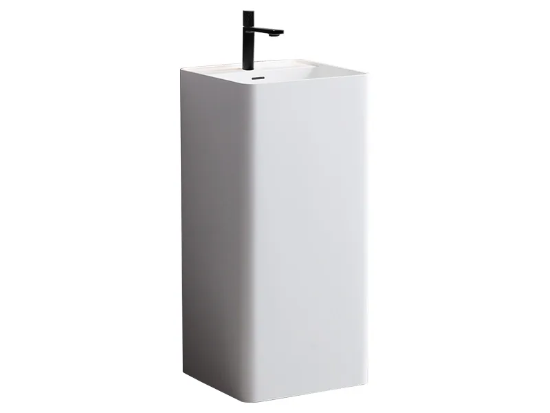 Раковина Uni-Flow Kube FS501-425 Gloss White слив в стену Sancos — официальный сайт