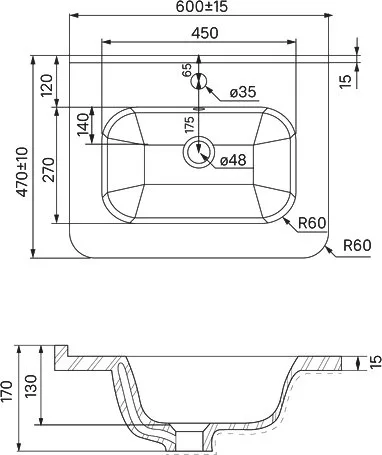 Мебельная раковина IDDIS 010 60 Sancos — официальный сайт