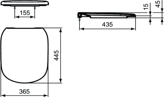 Крышка-сиденье Ideal Standard Tesi T352901 с микролифтом Sancos — Оригинал
