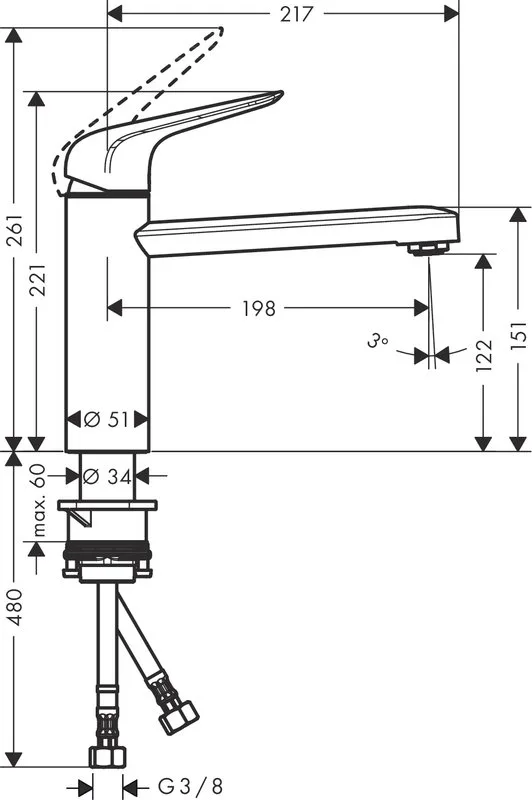 Смеситель для кухни Hansgrohe Focus M42 71806000 хром Sancos — официальный сайт