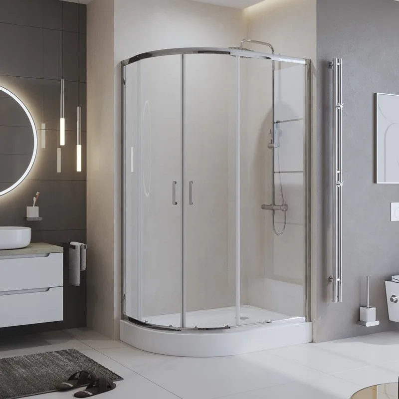 Душевой уголок BelBagno Uno -195 RH 2 100/80 C Cr стекло прозрачное Sancos — официальный сайт