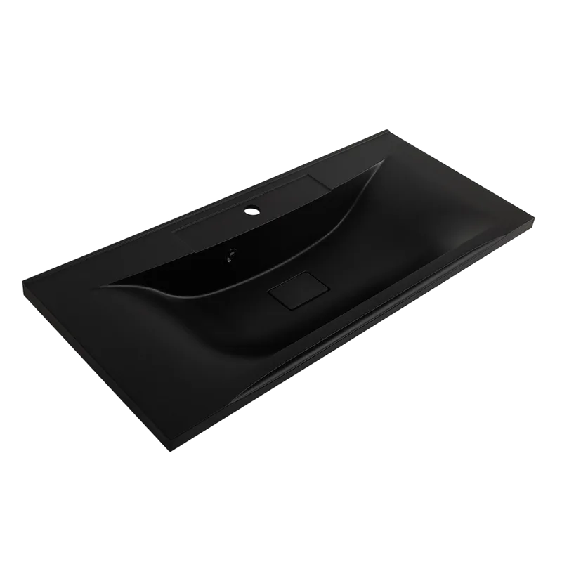 Мебельная раковина BelBagno BB1000/445-LV-ART-PR-NERO черная матовая Sancos — официальный сайт