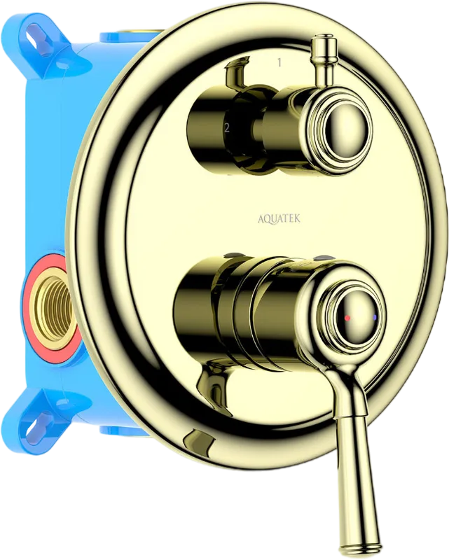 Встраиваемый смеситель AQUATEK Классик AQ1546PG С ВНУТРЕННЕЙ ЧАСТЬЮ, полированное з Sancos — официальный сайт