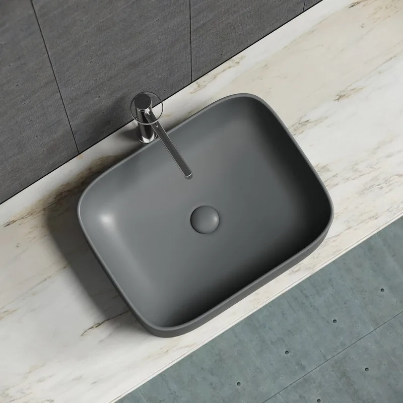 Накладная раковина Ceramicanova Element CN6052MDH темный антрацит матовая Sancos — официальный сайт