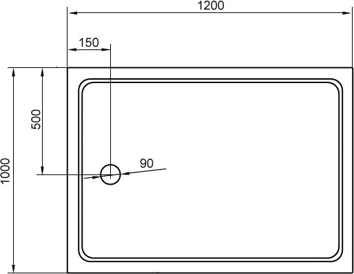 Поддон для душа Cezares Tray TRAY-A-AH-120/100-15-W 120x100, с сифоном Sancos — официальный сайт