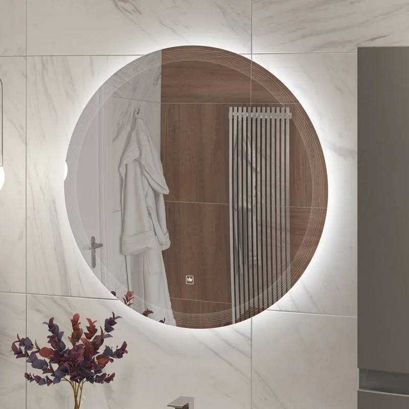 Зеркало круглое Cezares Eco 80 с подсветкой Sancos — официальный сайт