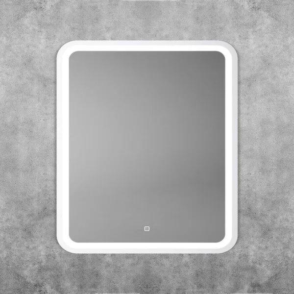 Зеркало Art&Max Genova White 60х80 белое, с LED-подсветкой, 6000К