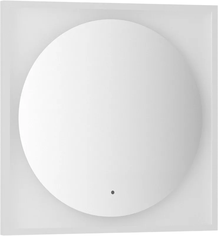 Зеркало Defesto Eclipse DF 2237R 70х70 белая рама, с LED-подсветкой, 3000К, инфракрасный выключатель
