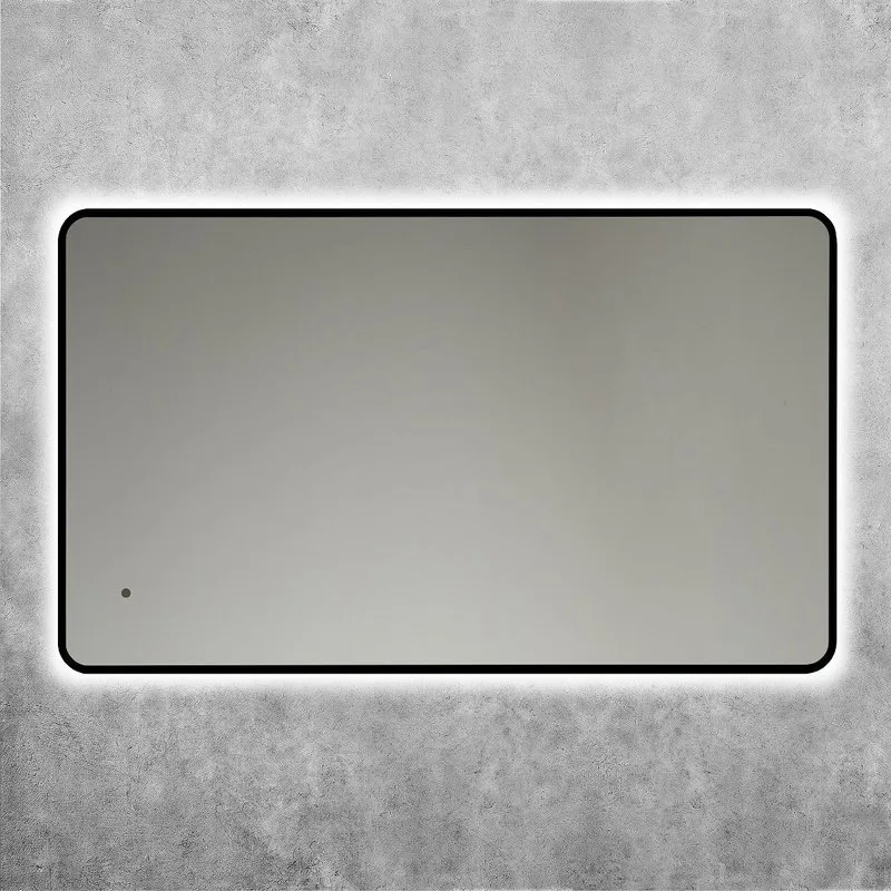 Зеркало Art&Max Siena S 60х100 черное, с LED-подсветкой, 6000К Sancos — официальный сайт