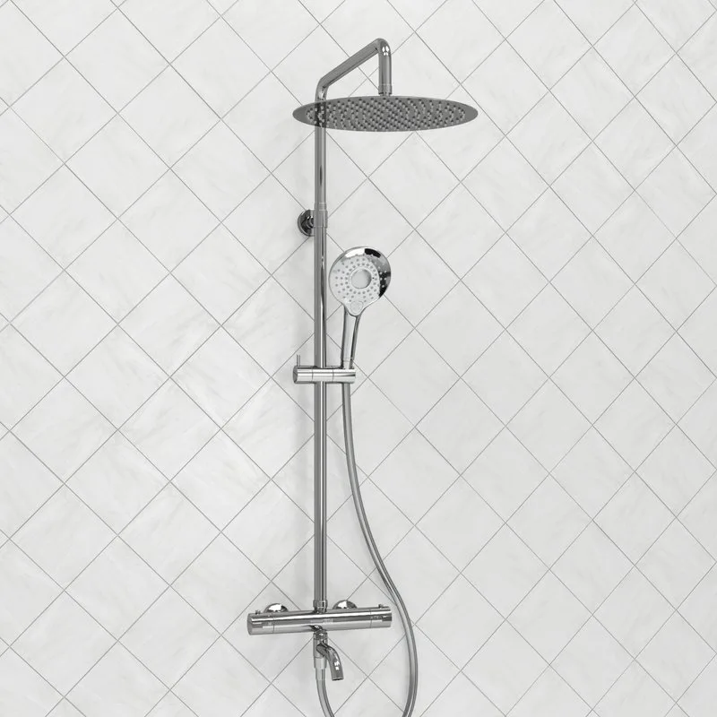 Душевая стойка Wasserkraft Berkel A188.116.101.087.CH Thermo, с термостатом, хром Sancos — официальный сайт