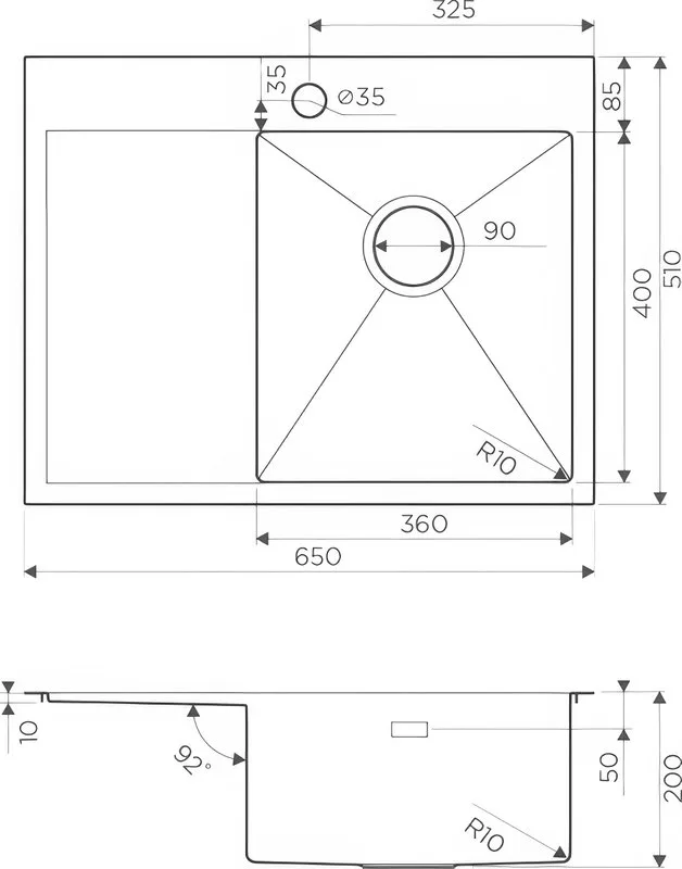 Мойка кухонная Omoikiri Akisame 65 R, светлое золото Sancos — официальный сайт