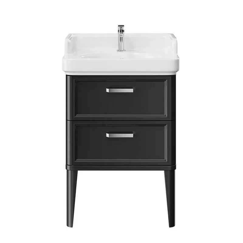 Тумба под раковину без столешницы KERAMA MARAZZI Pompei 60 напольная, с 2 ящиками, глянцевая черная Sancos — официальный сайт