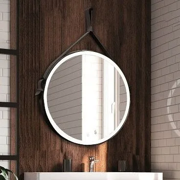 Зеркало круглое Art&Max Milan 100 черный ремень Sancos — официальный сайт