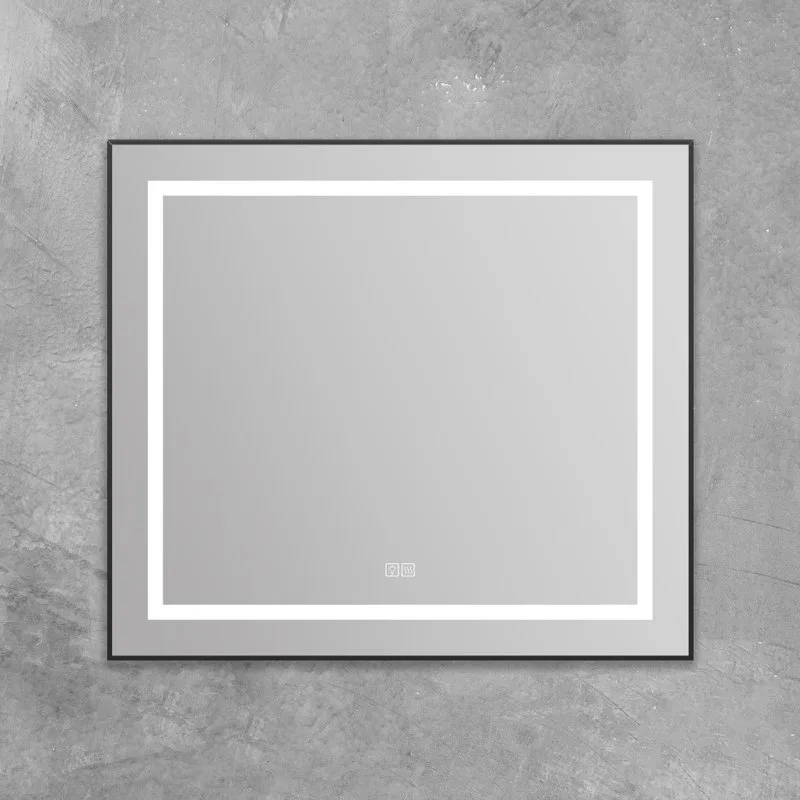 Зеркало BelBagno Kraft SPC-KRAFT-885-785-TCH-WARM-NERO черное, с подогревом Sancos — официальный сайт