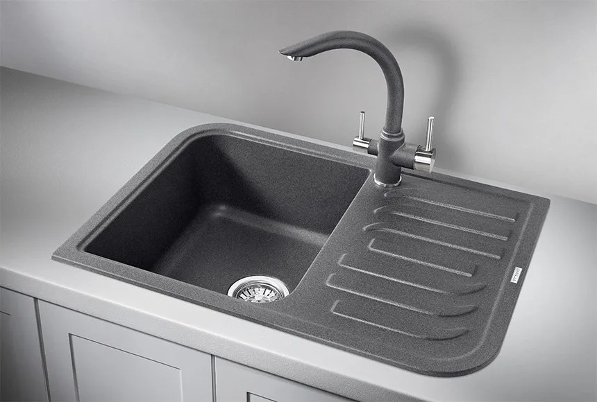 Мойка кухонная Granula 7001, графит Sancos — официальный сайт