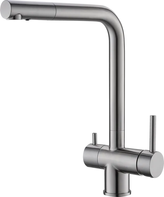 Смеситель для кухни Alveus Aquila 1139805 сатинированная сталь Sancos — официальный сайт