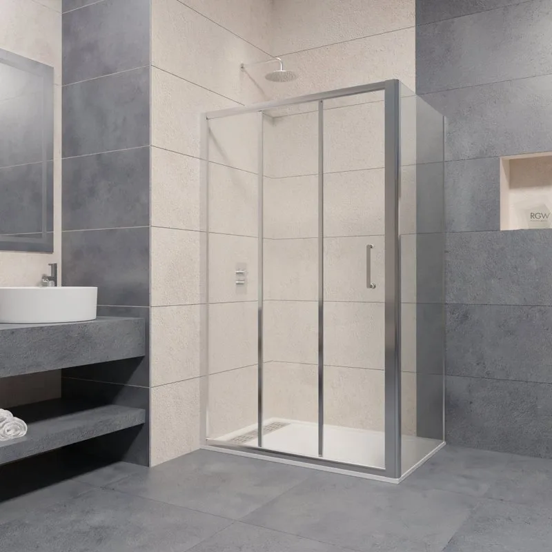 Душевой уголок RGW Passage PA-13+90 см (149-151)x90x195 профиль хром, стекло прозрачное Sancos — официальный сайт